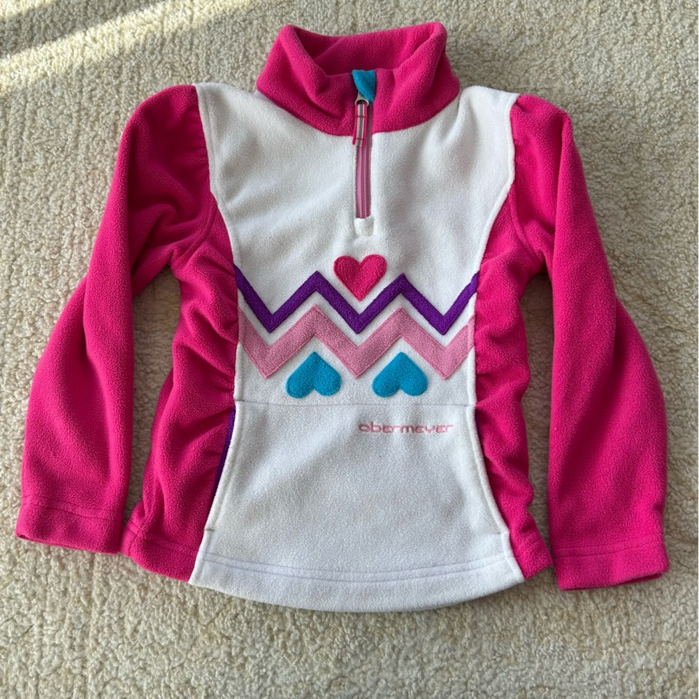 Obermeyer Girls Mid Layer/Fleece Quarter Zip - Sz M (3/4)